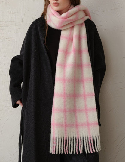 Simple Soft Plaid Soft Warm Scarve