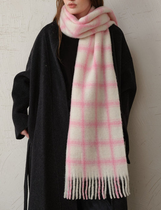Simple Soft Plaid Soft Warm Scarve