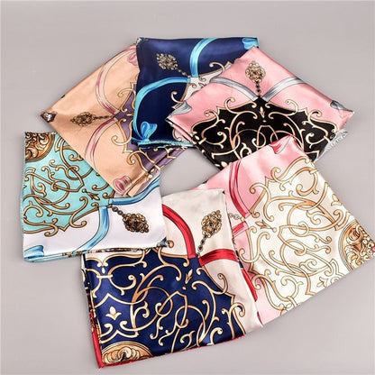 Carriage Printed Square Satin Scarf