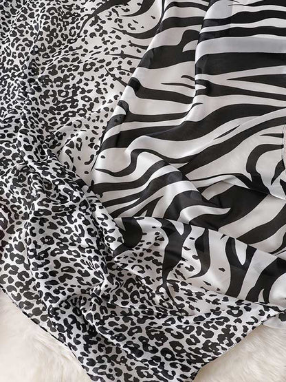 Leopard Sun-Protection Silk Scarf&Shawl