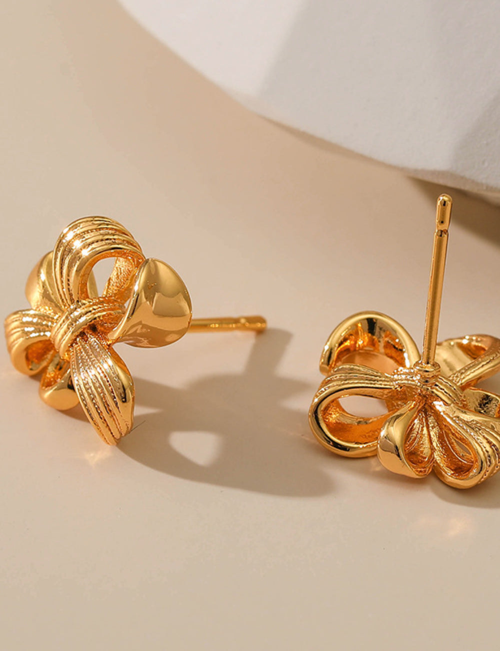 3D Stereo Design Bow Stud Earrings