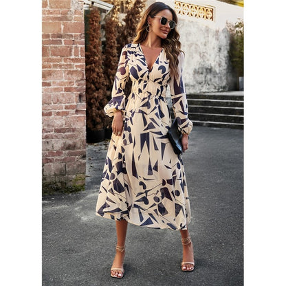 Bohemian Resort Casual Printed Long Skirt