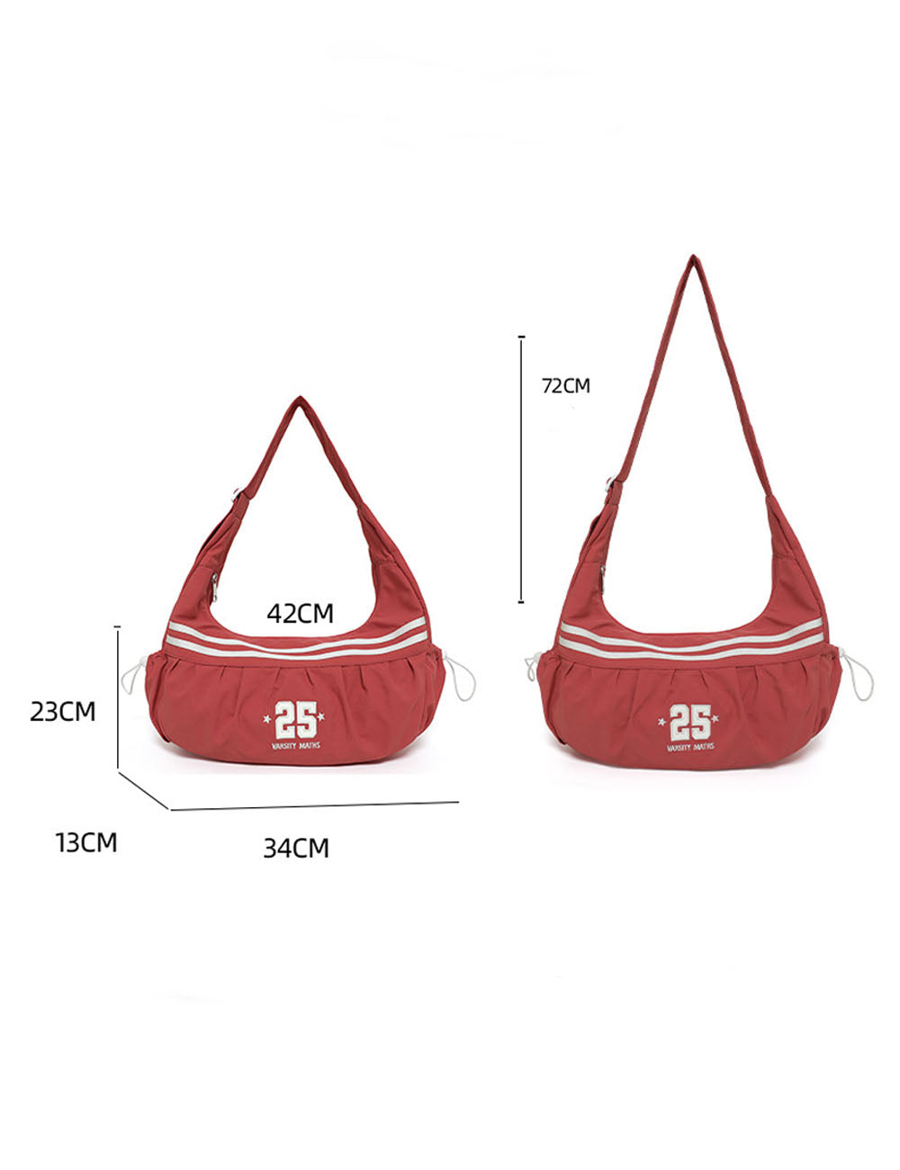 Simple Solid Color Print Portable Crossbody Bag