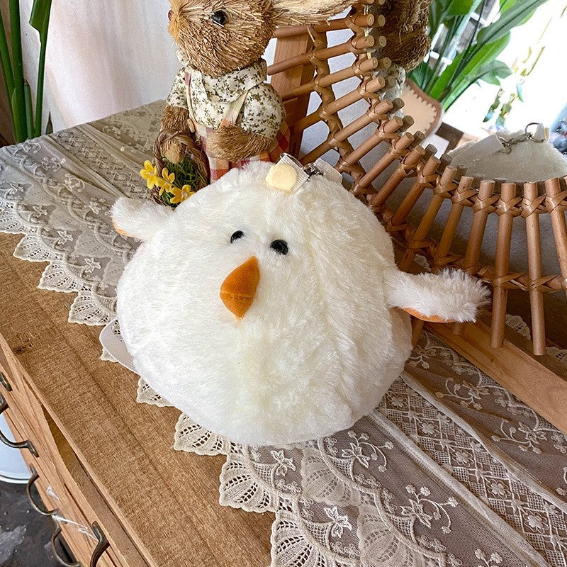 Cute Plush Chick Cartoon Shoulder Bag