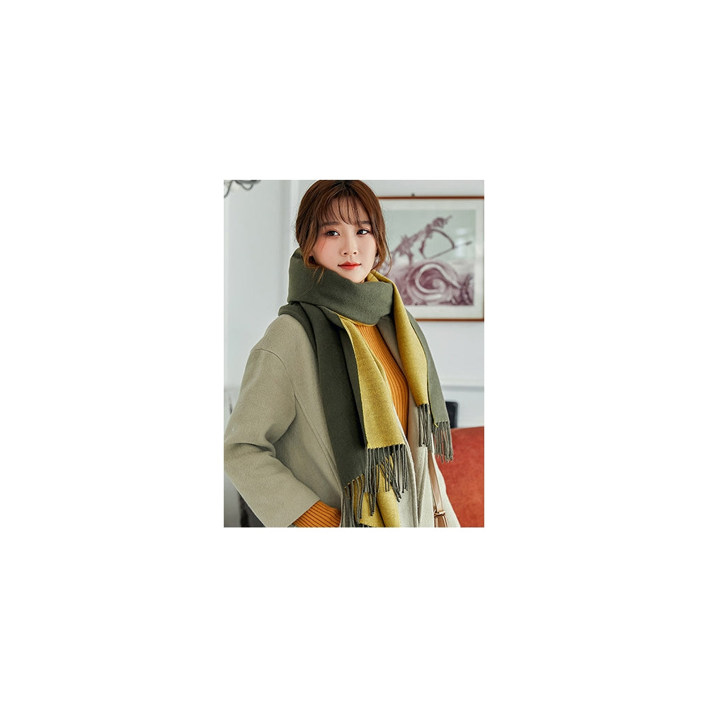 Both-side Warm Tasseled Super Long Scarf
