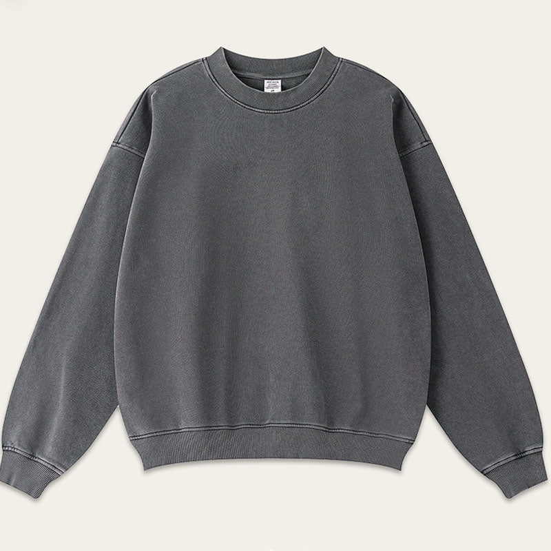 Round Neck Loose Long Sleeve Sweatshirt