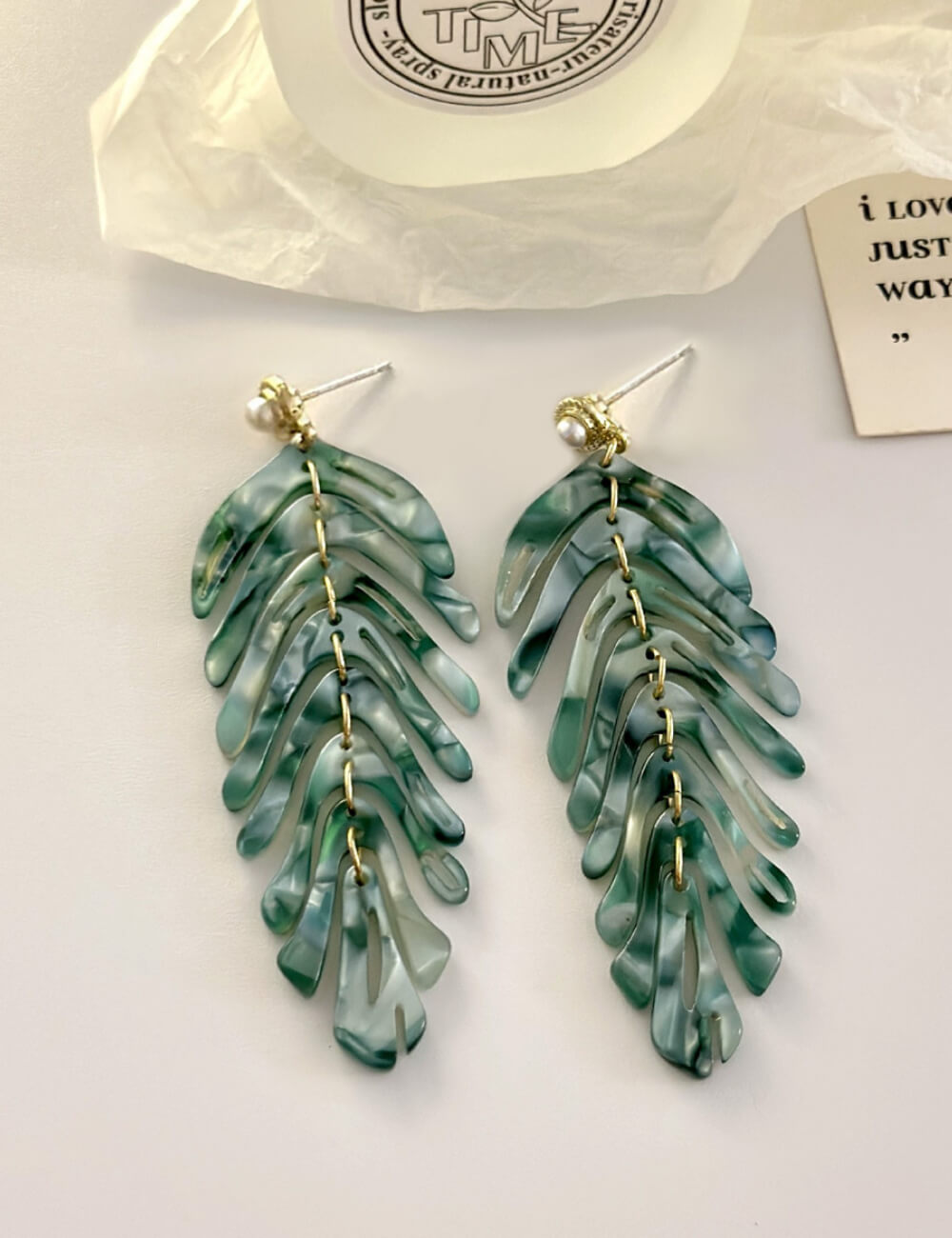 Bohemian Unique Leaf Tassel Stud Earrings