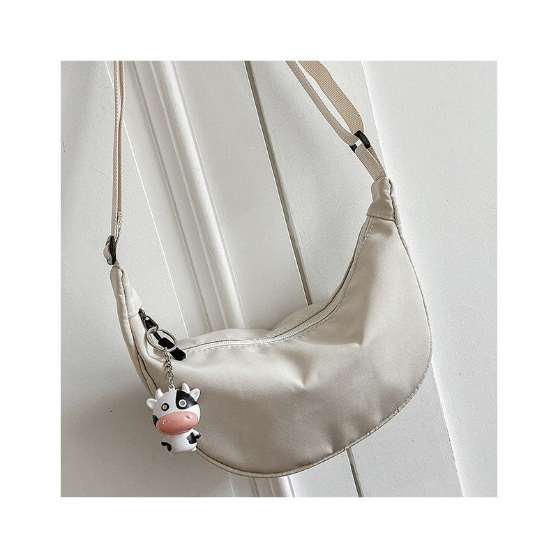 Cow Printed Crossbdody Dumpling Bag
