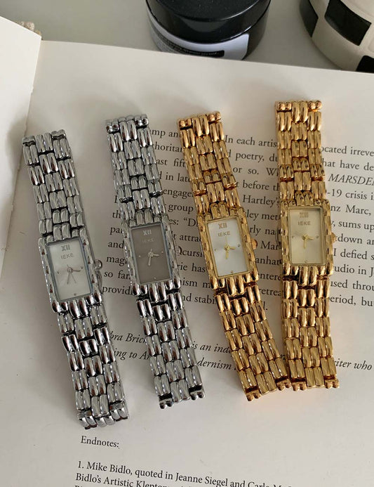 Classic Rectangular Dial Quartz Wrist Watch