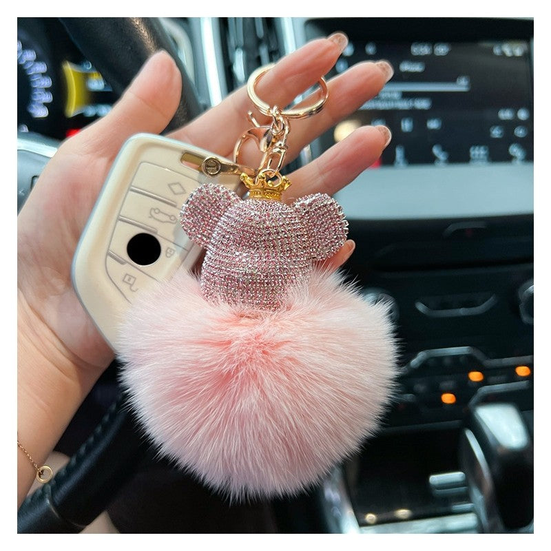 Diamond Bear Fur Keychain