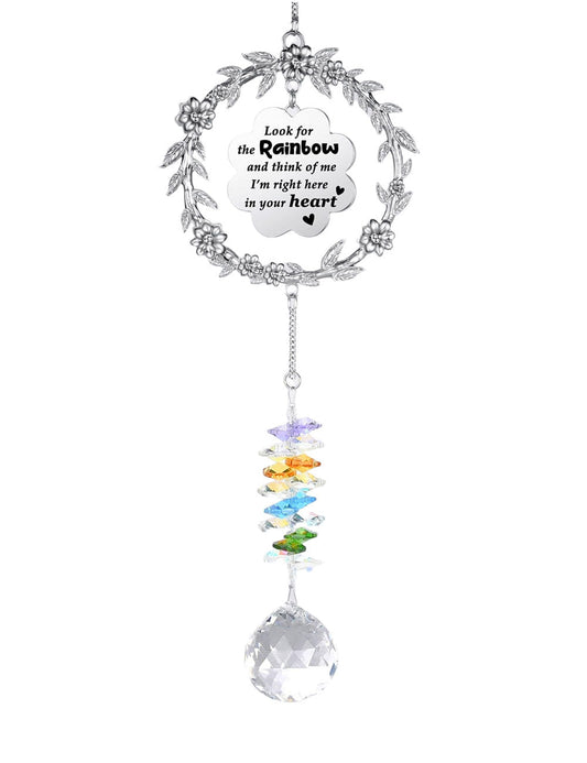 Rainbow Crystal Letter Wreath Suncatcher