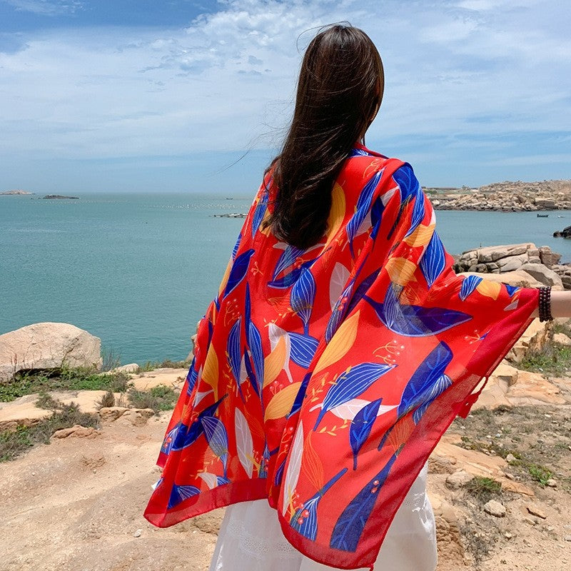 Ethnic Style Sun Protection Cotton And Linen Shawl Scarf