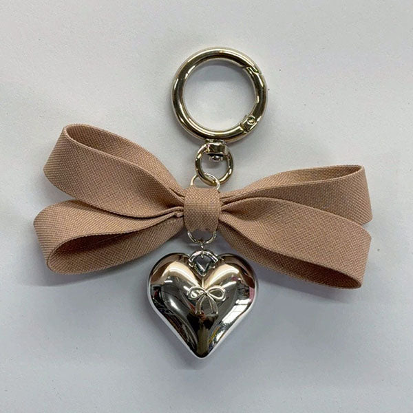 Plaid Bow Love Pendant Bag Charm