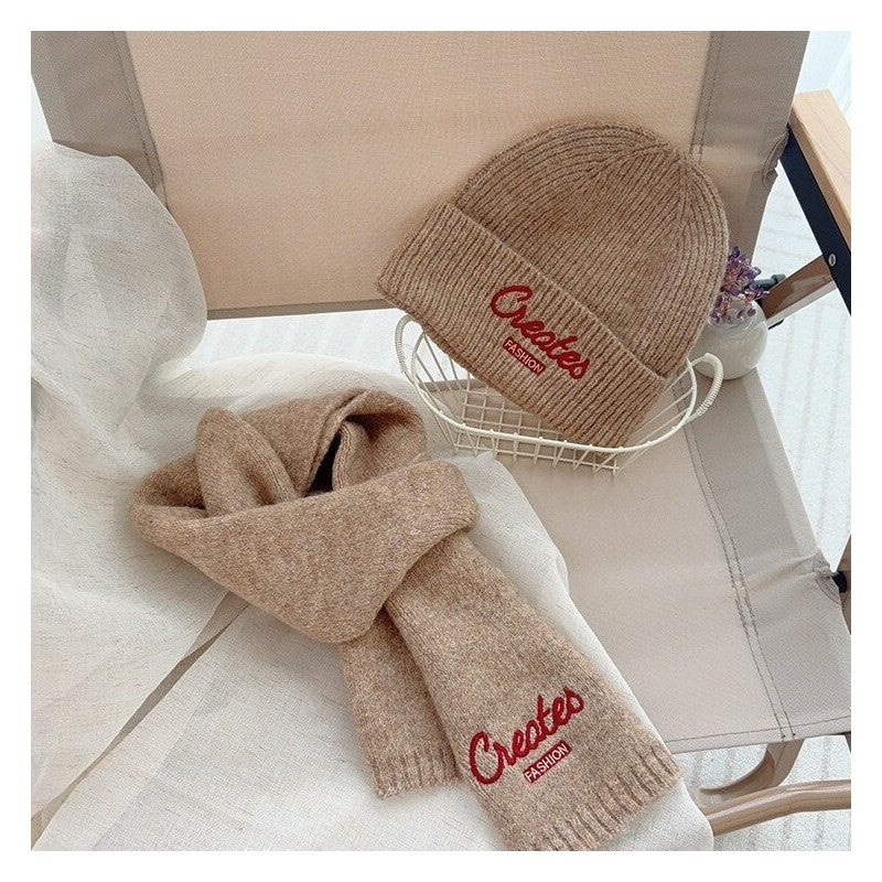 Kids Knit Hat Scarf Set