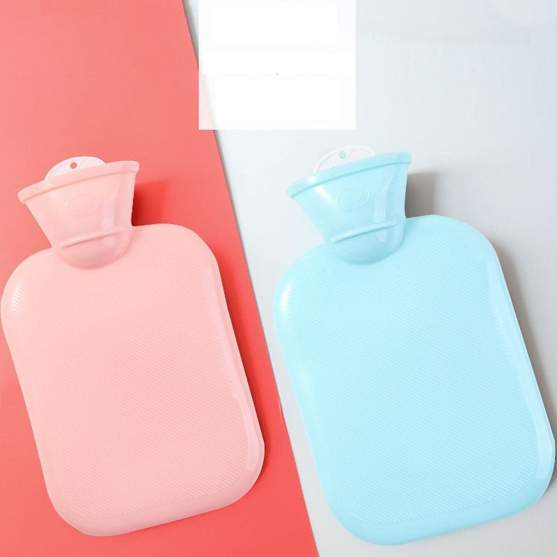 Solid Color Simple Striped Hot Water Bag