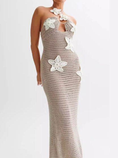 Sexy Halter Strapeless Bodycon Maxi Dress