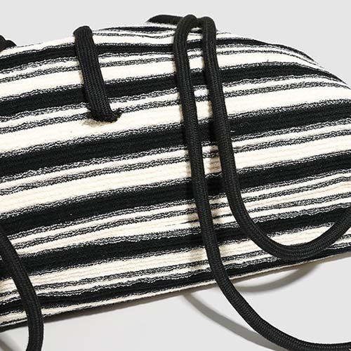 Striped Color Block Drawstring Backpack