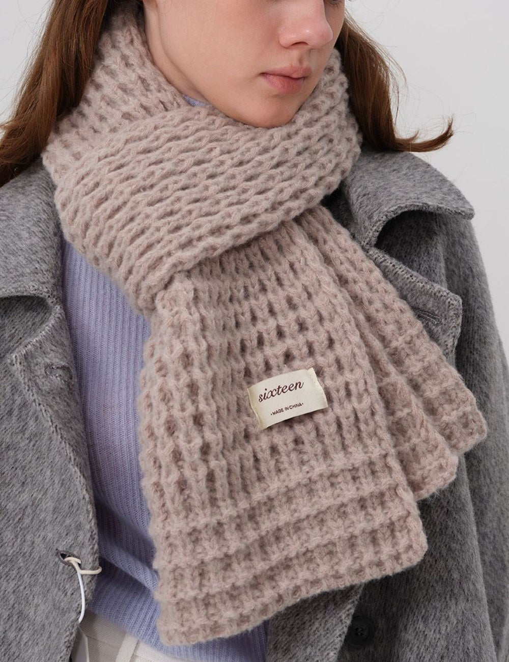 Solid Color Simple Soft Knit Scarve