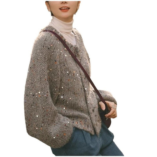 Sequin Knit Cardigan