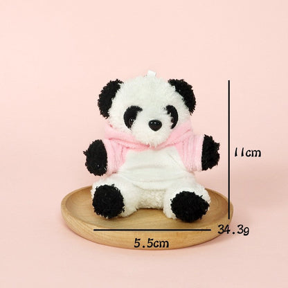 Panda Plush Hoodie Pendant Charm