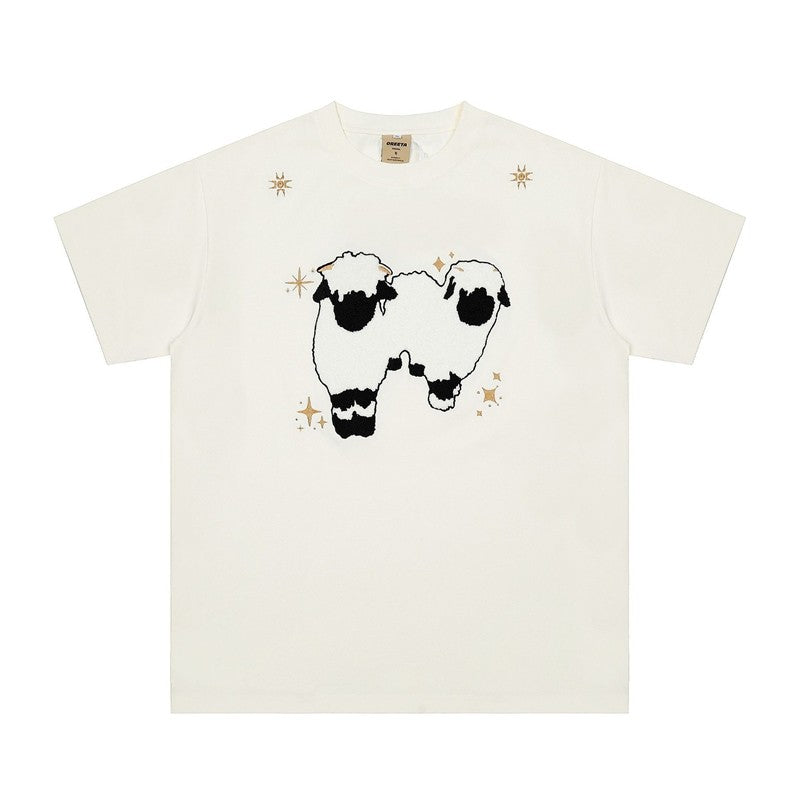 American Plush Embroidered Short Sleeve T-Shirt