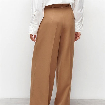 Relaxed Fit High Waist Wide Leg Palazzo Pants