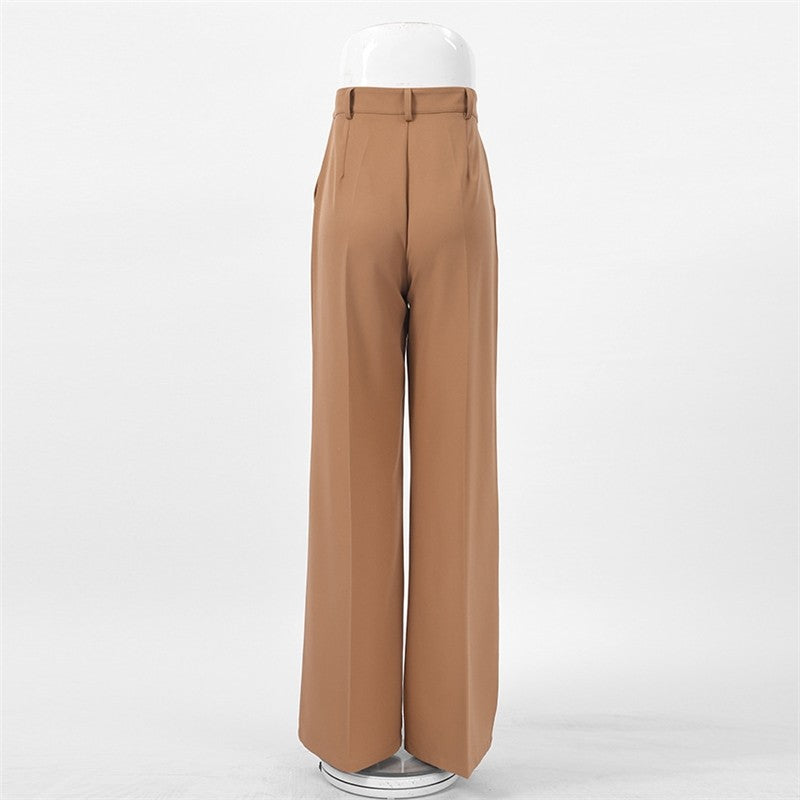 Relaxed Fit High Waist Wide Leg Palazzo Pants