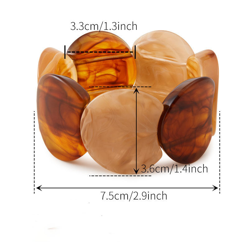 Trendy Irregular Texture Acrylic Bangle Bracelet