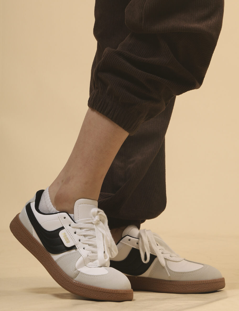 Solid Color Corduroy Casual Pullover Set