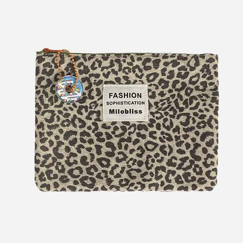 Leopard Print Portable Makeup Bag