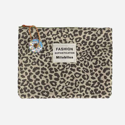 Leopard Print Portable Makeup Bag
