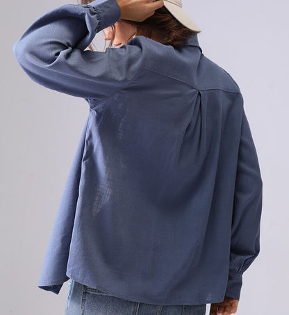 Hollow Embroidered Lapel Button Down Shirt