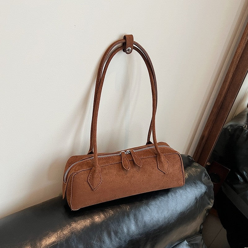 Solid Matte Shoulder Tote Bag