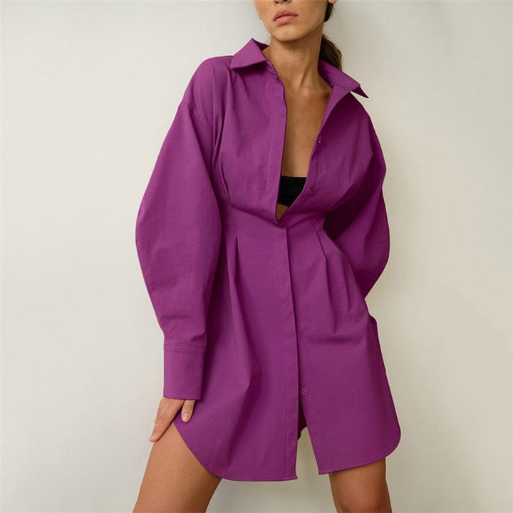 Purple Long Sleeve Dress