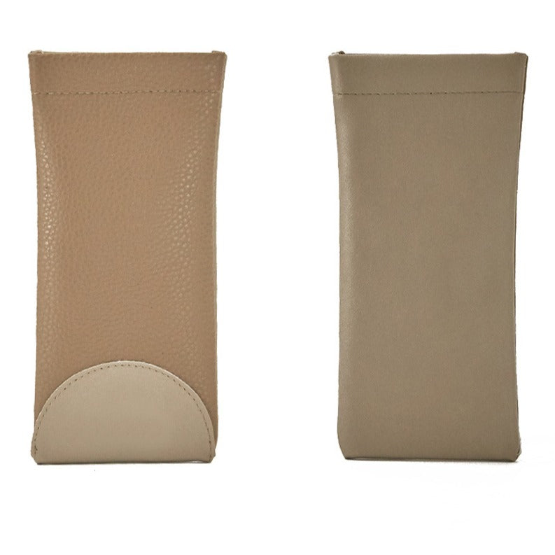 Minimalist Soft Leather Portable Eyeglass Pouch