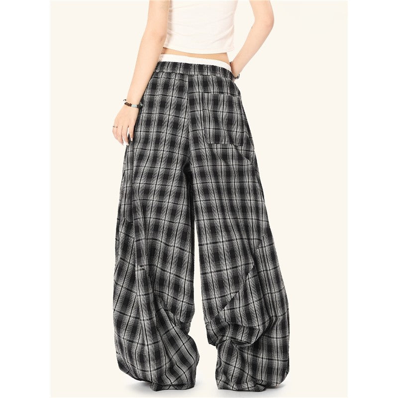 High Waist Slim Fit Wide Leg Lazy Style Pants
