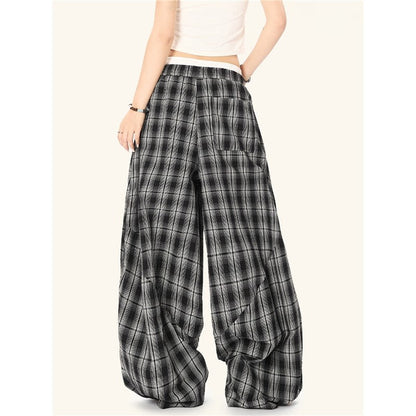High Waist Slim Fit Wide Leg Lazy Style Pants