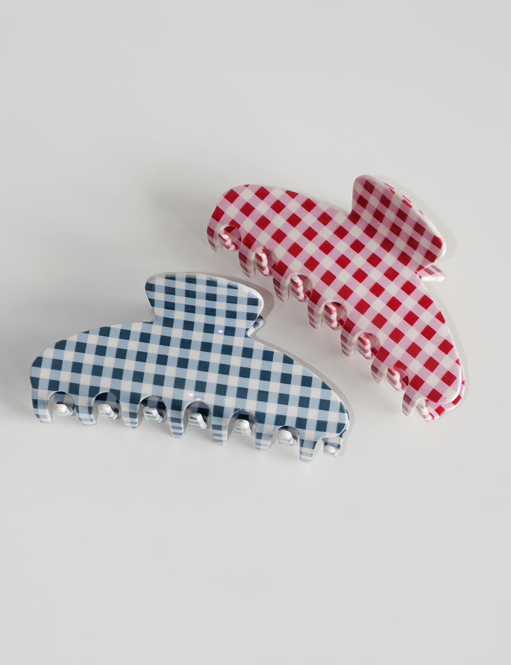 Simple Plaid Acetate Hair Claws