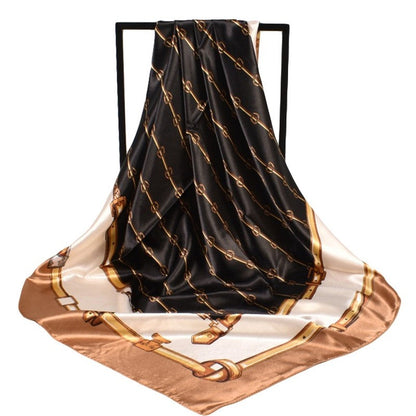 Fashion Retro Geometric Pattern Square Scarf