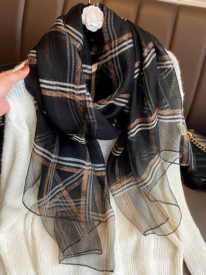 Personality Warm Striped Plaid Scarf