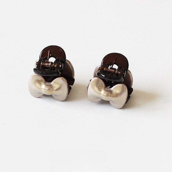 Bow Decor Cute Mini Hair Clips