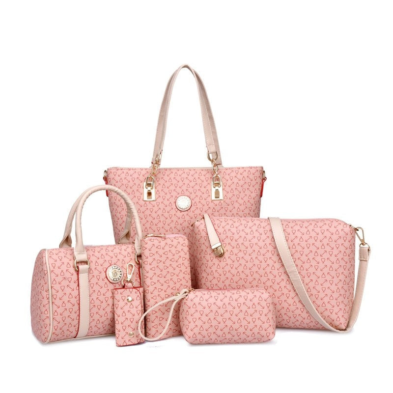 6-Piece Printed Crossbody Handbag Set