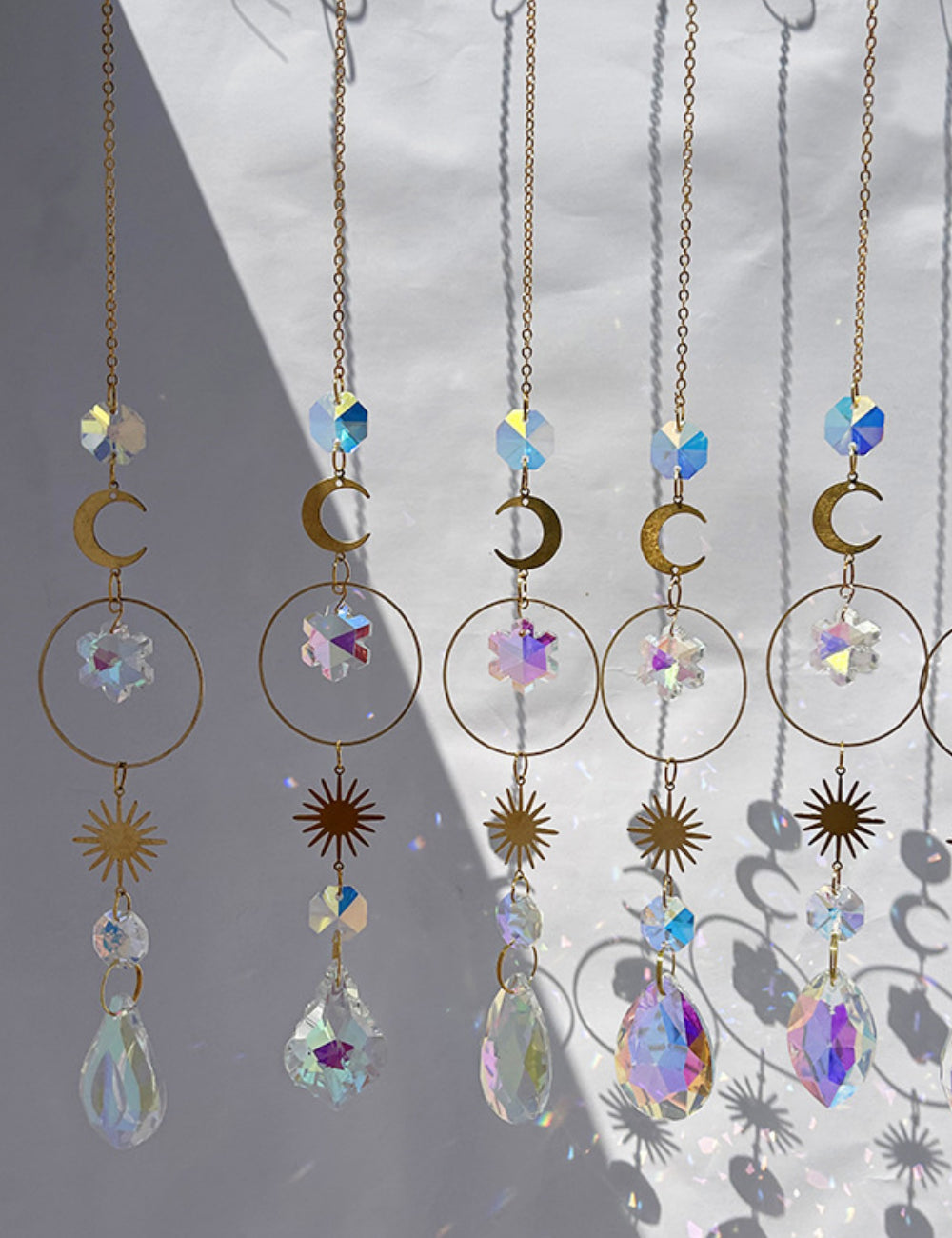 Snowflake Colorful Hanging Crystal Decoration