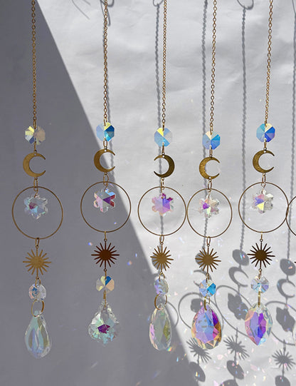 Snowflake Colorful Hanging Crystal Decoration