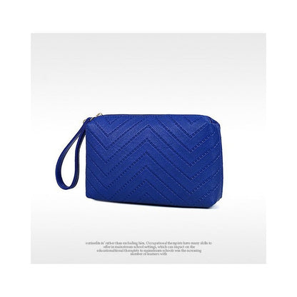 6-Piece Solid Color Embossed Handbag Set