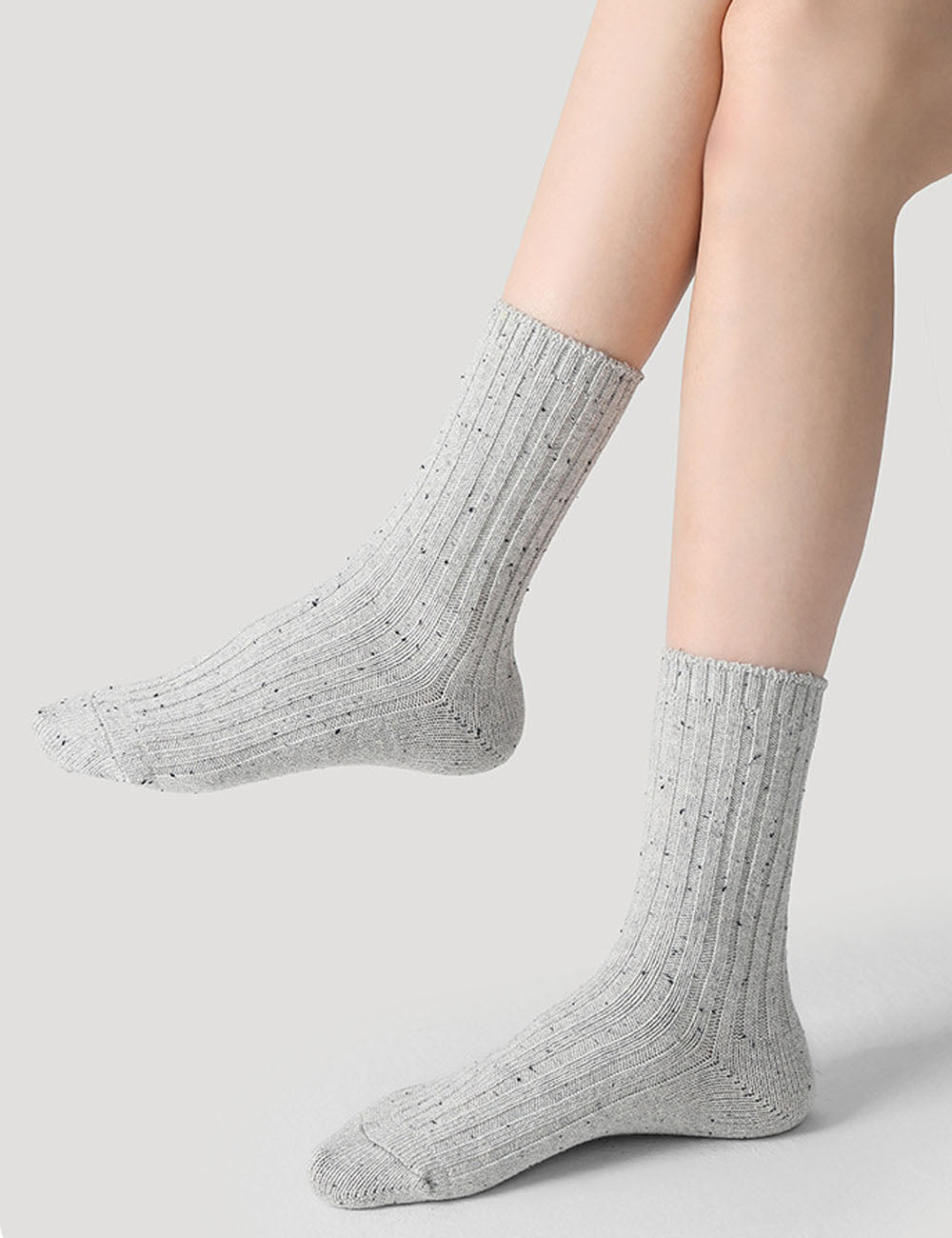 Colorful Dots Solid Color Slouch Socks