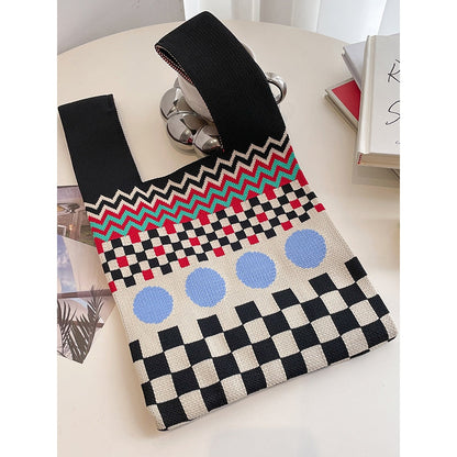 Checkerboard Striped Bags Handbags
