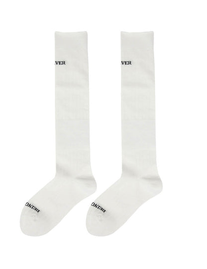 Minimalist Solid Color Letter Print Long Socks