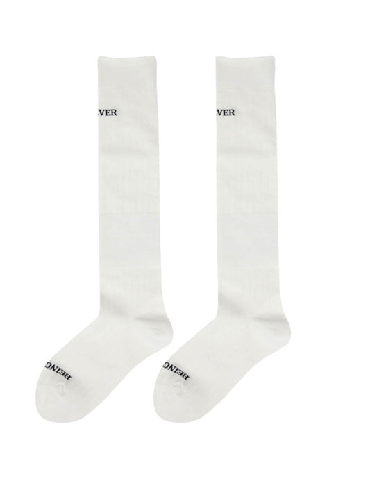 Minimalist Solid Color Letter Print Long Socks