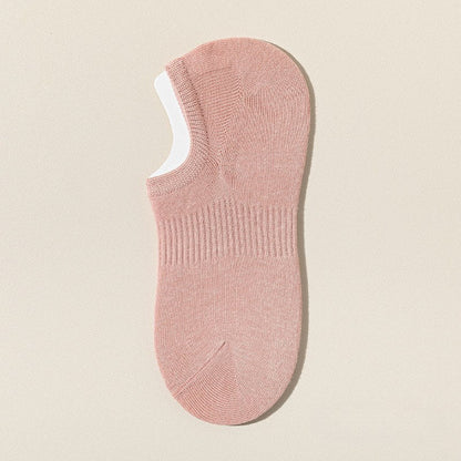 Solid Color Ribbed Low Ankle Socks